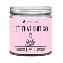 Load image into Gallery viewer, Let That Shit Go (pink)- Funny Candle
