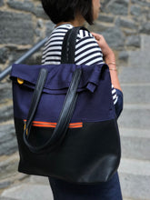 Load image into Gallery viewer, Greenpoint Vegan Backpack Tote with Luggage Sleeve