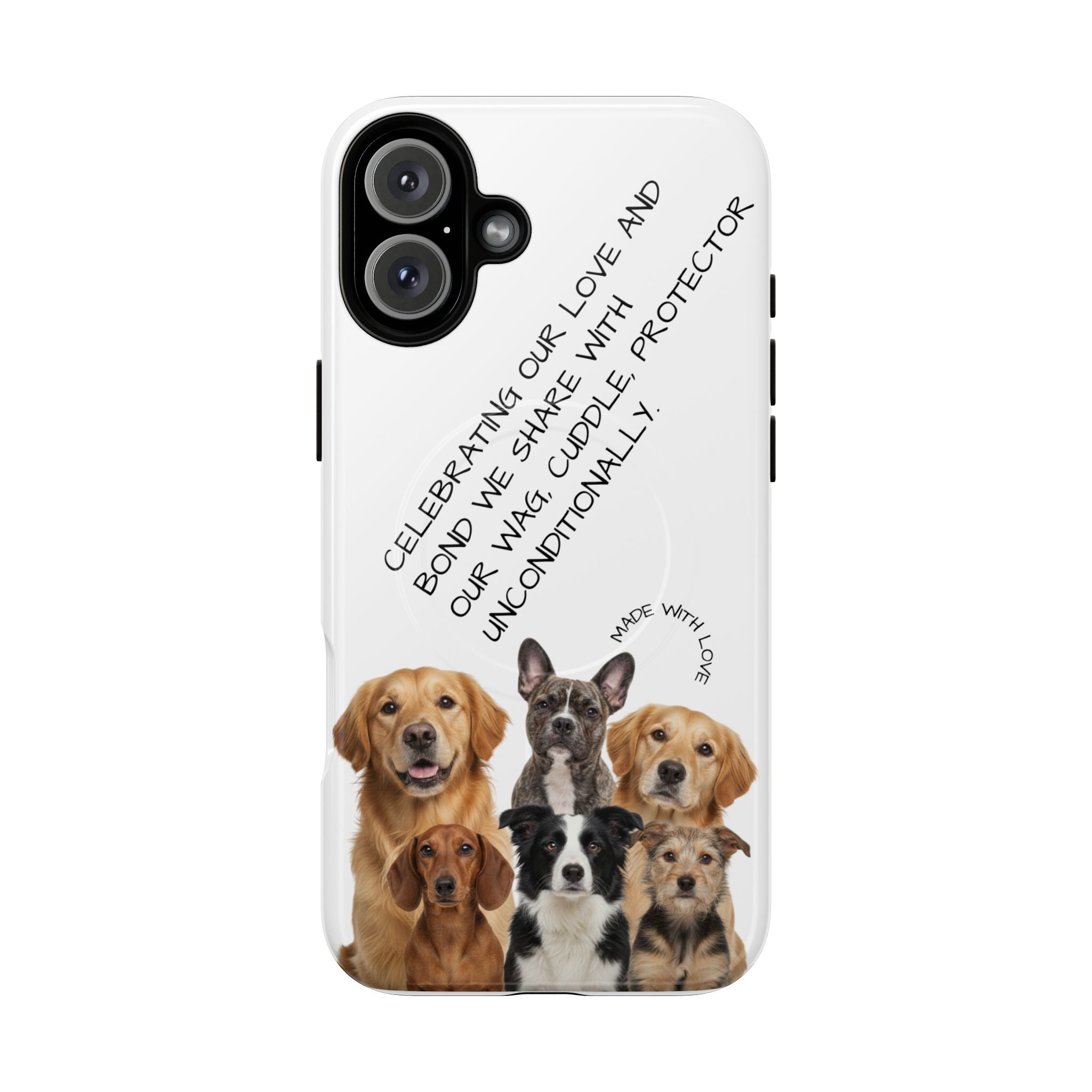 Dog Lover Tough Magnetic Phone Case — "Celebrating Our Bond" Rescue & Pet Tribute