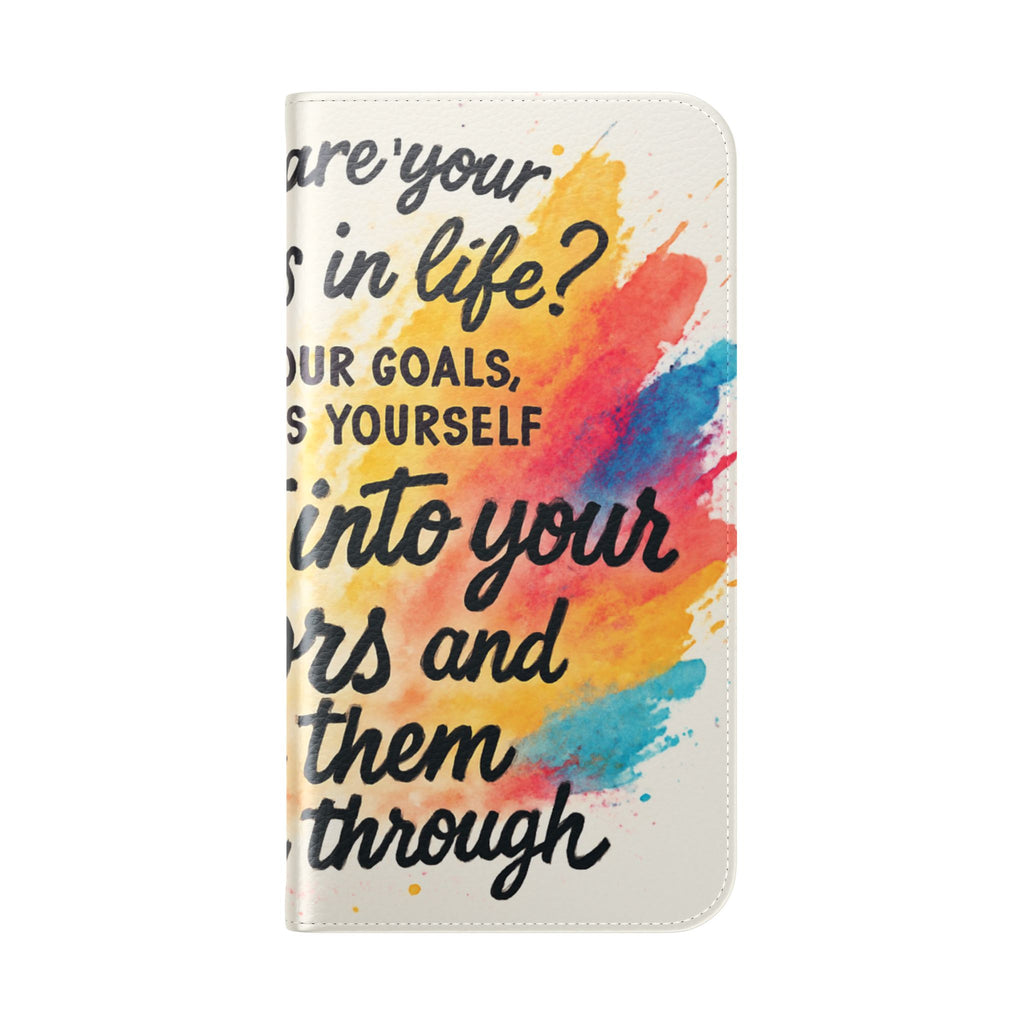 Flip Case - "Burst Into Your Colors" Inspirational Wallet Phone Case