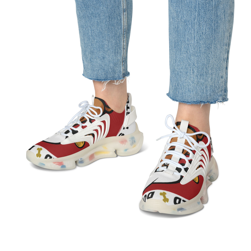 Cartoon Dog Women's Mesh Sneakers — Cute Casual Dog Print Shoes