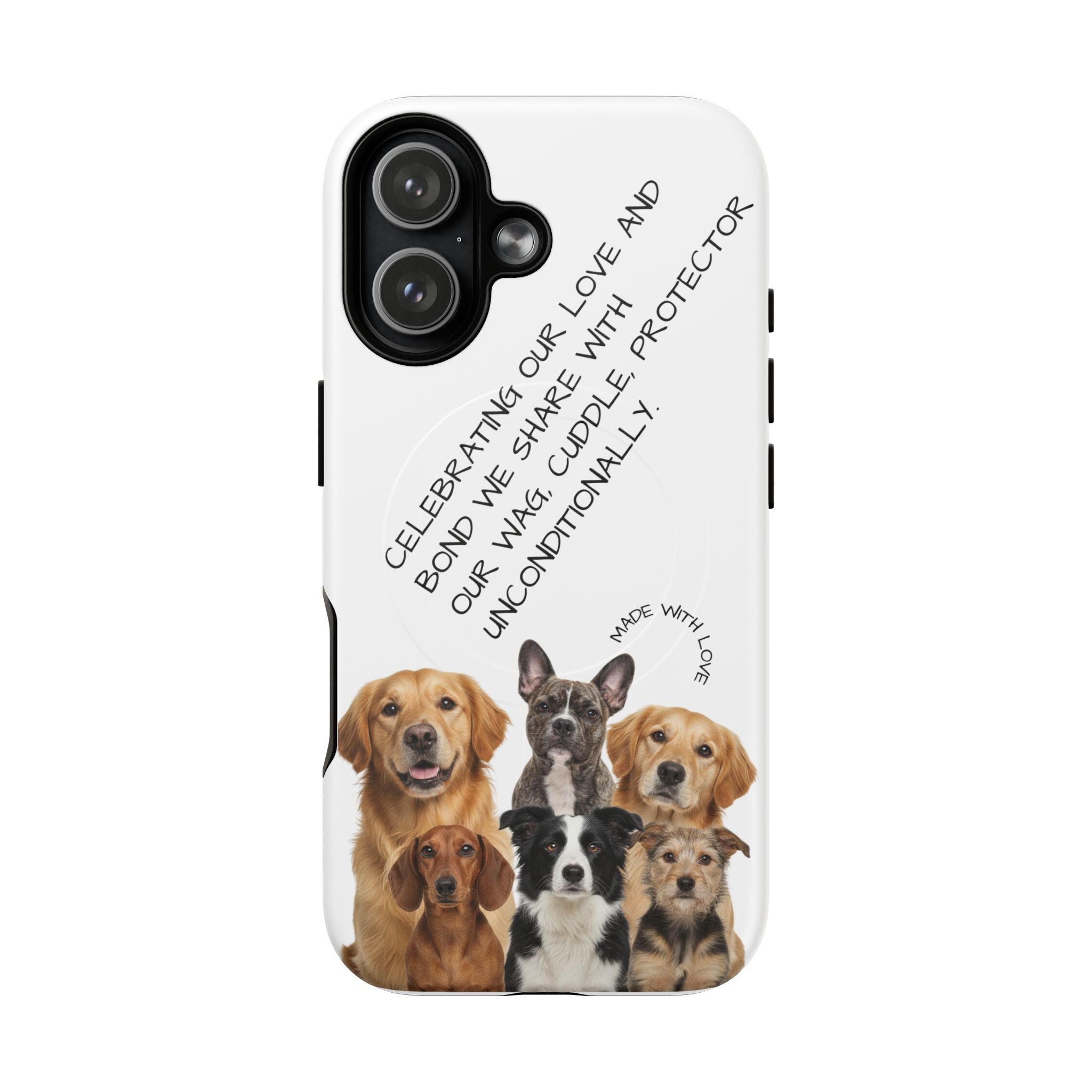 Dog Lover Tough Magnetic Phone Case — "Celebrating Our Bond" Rescue & Pet Tribute