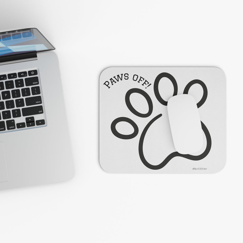 Paws Off! Paw Print Mouse Pad — Funny Cat & Dog Desk Mat
