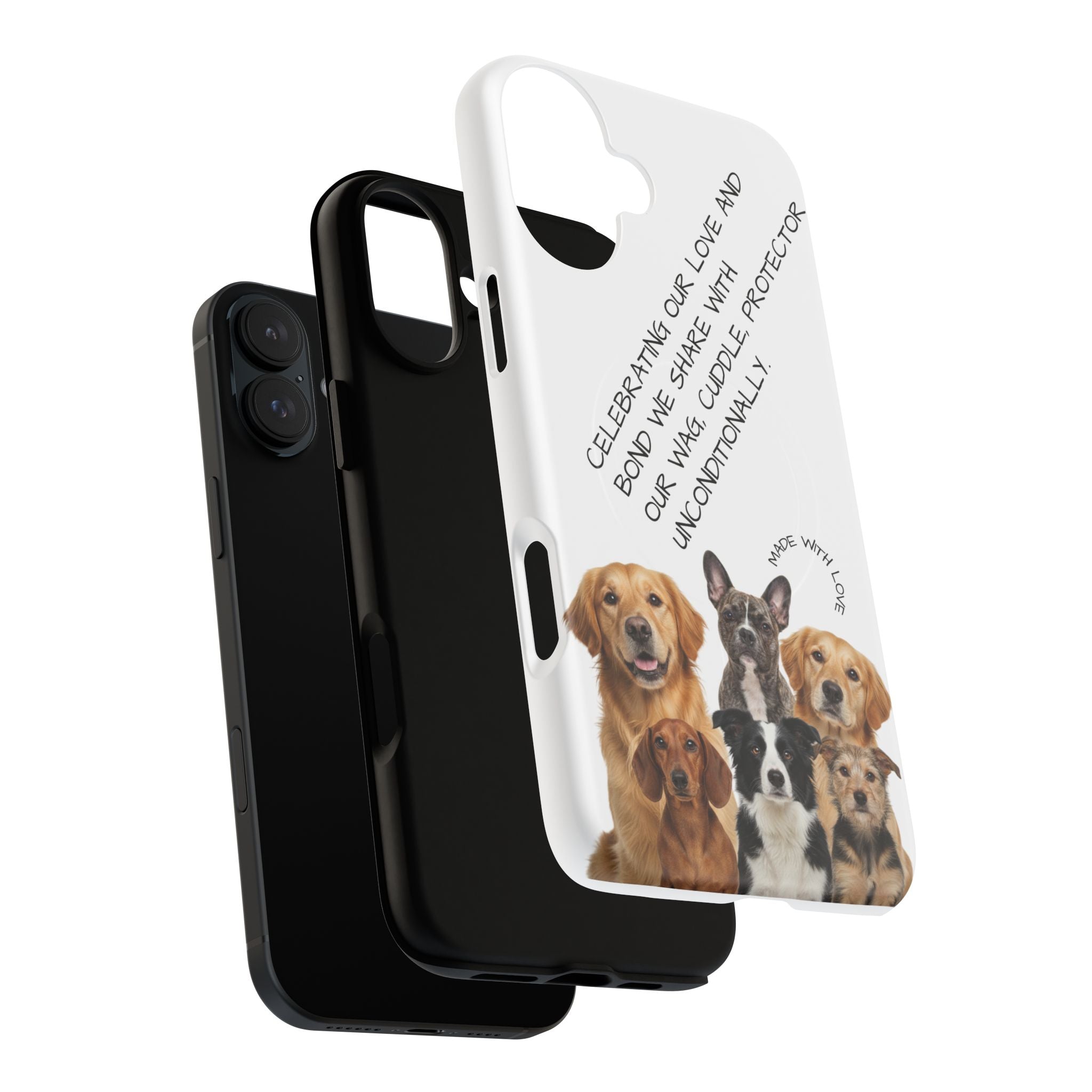 Dog Lover Tough Magnetic Phone Case — "Celebrating Our Bond" Rescue & Pet Tribute