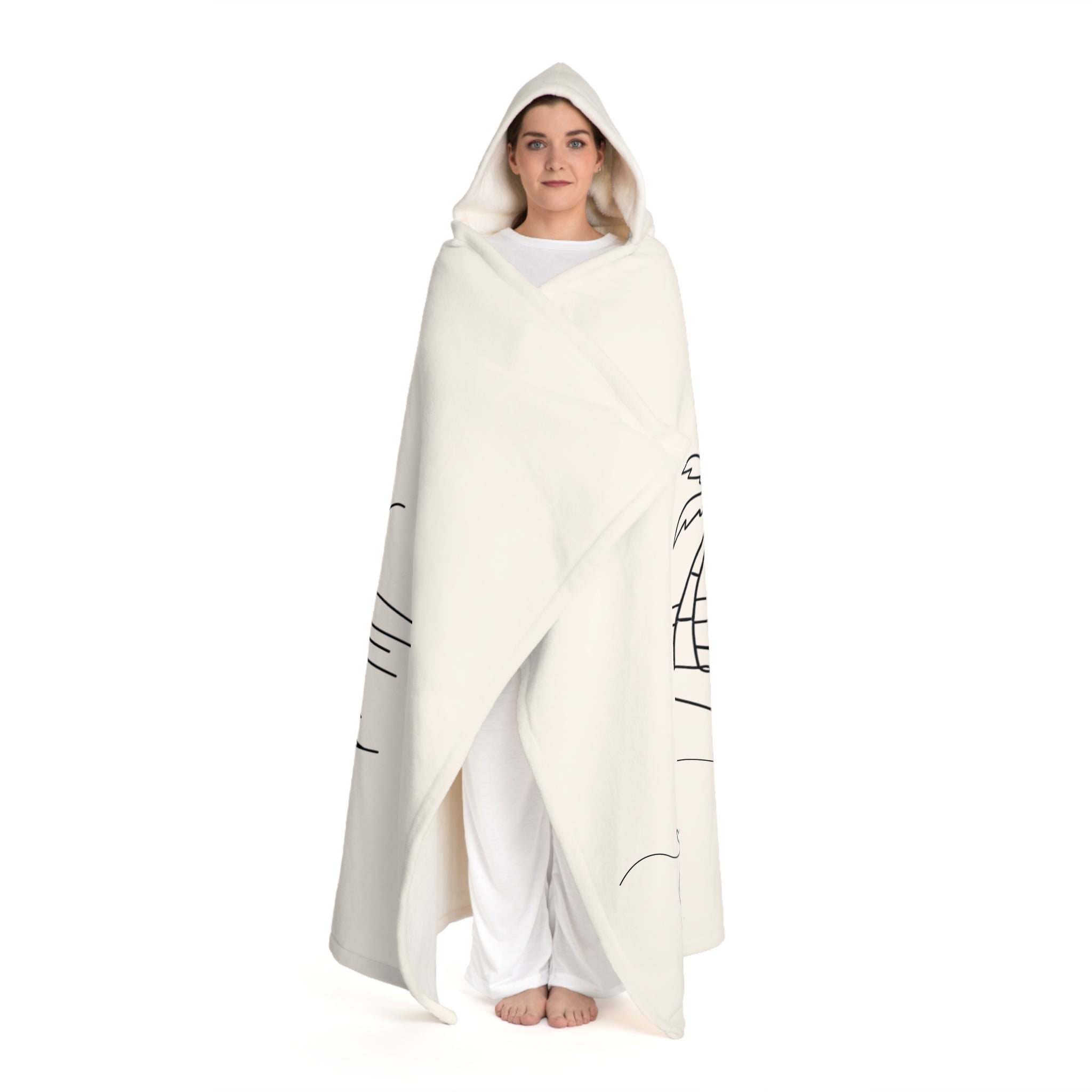 Hooded Sherpa Blanket – Cozy Fleece Wrap with Hood