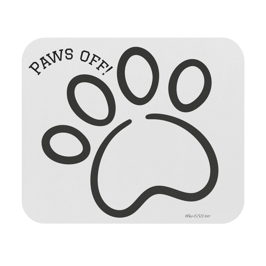 Paws Off! Paw Print Mouse Pad — Funny Cat & Dog Desk Mat
