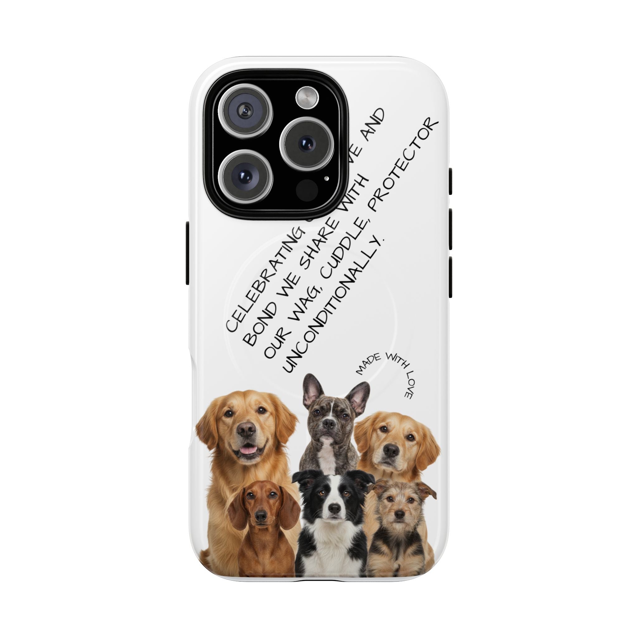 Dog Lover Tough Magnetic Phone Case — "Celebrating Our Bond" Rescue & Pet Tribute