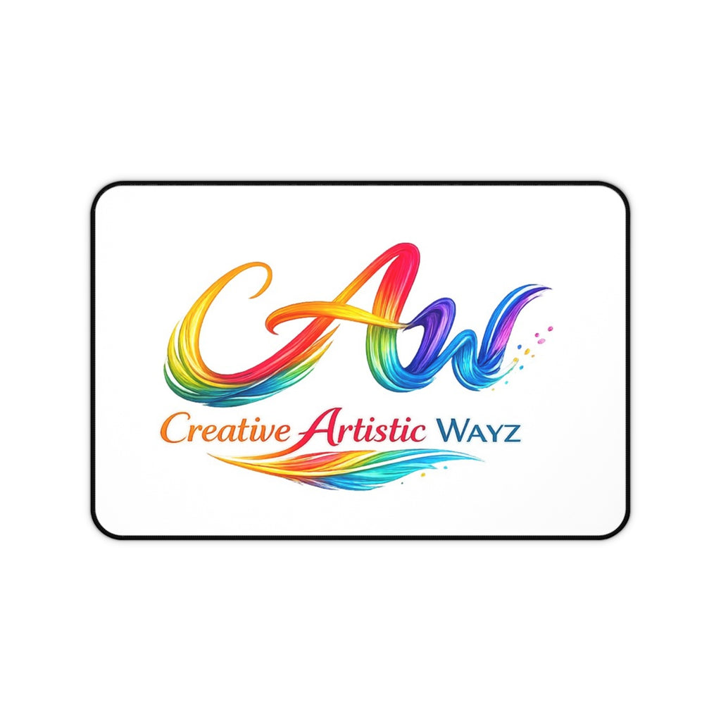 Creative Artistic Wayz Desk Mat — Colorful Logo Mouse Pad