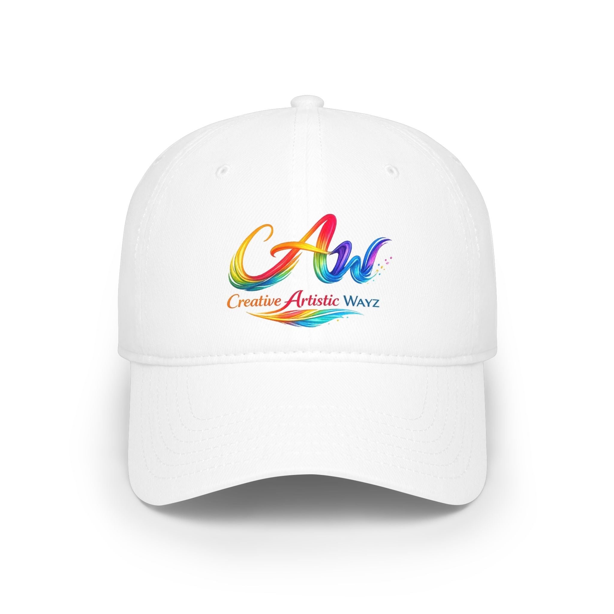 Low Profile Baseball Cap — Creative Artistic Wayz Rainbow Logo Cap