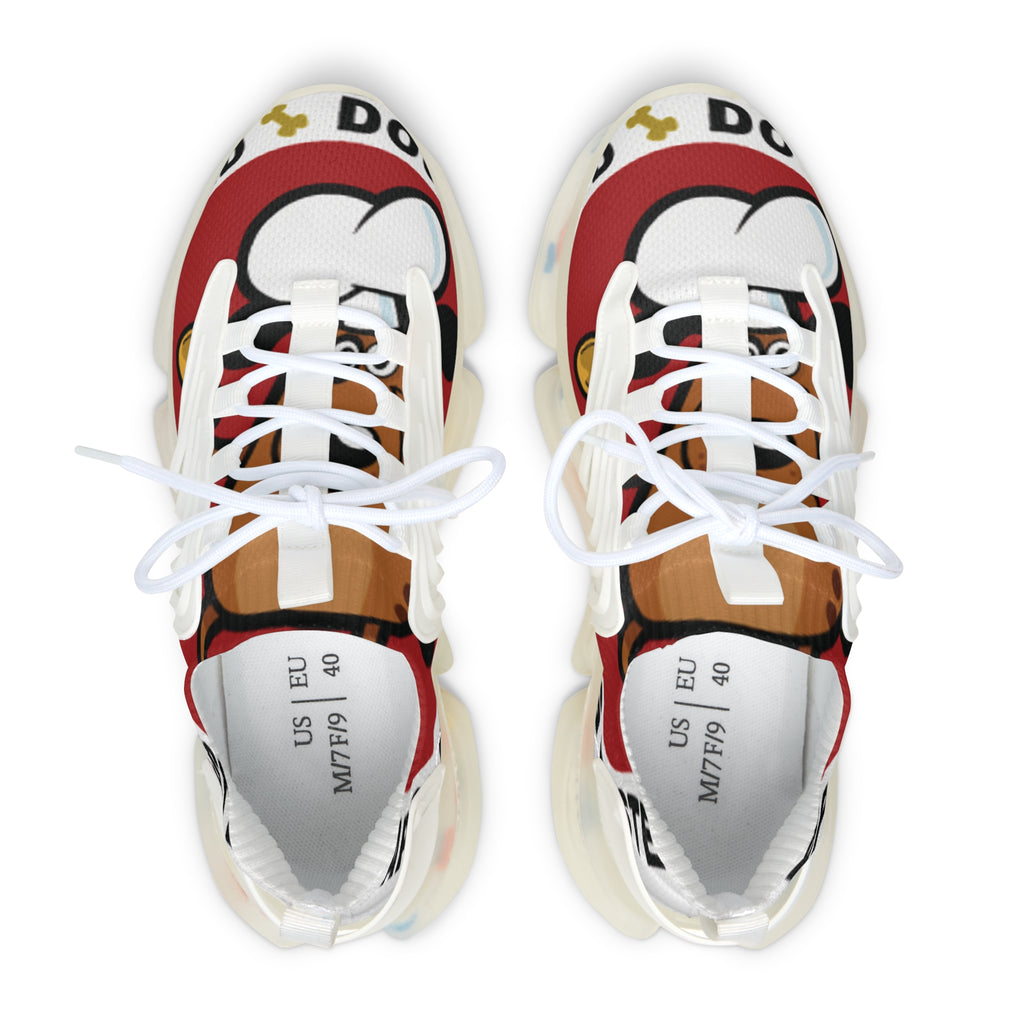 Cartoon Dog Women's Mesh Sneakers — Cute Casual Dog Print Shoes