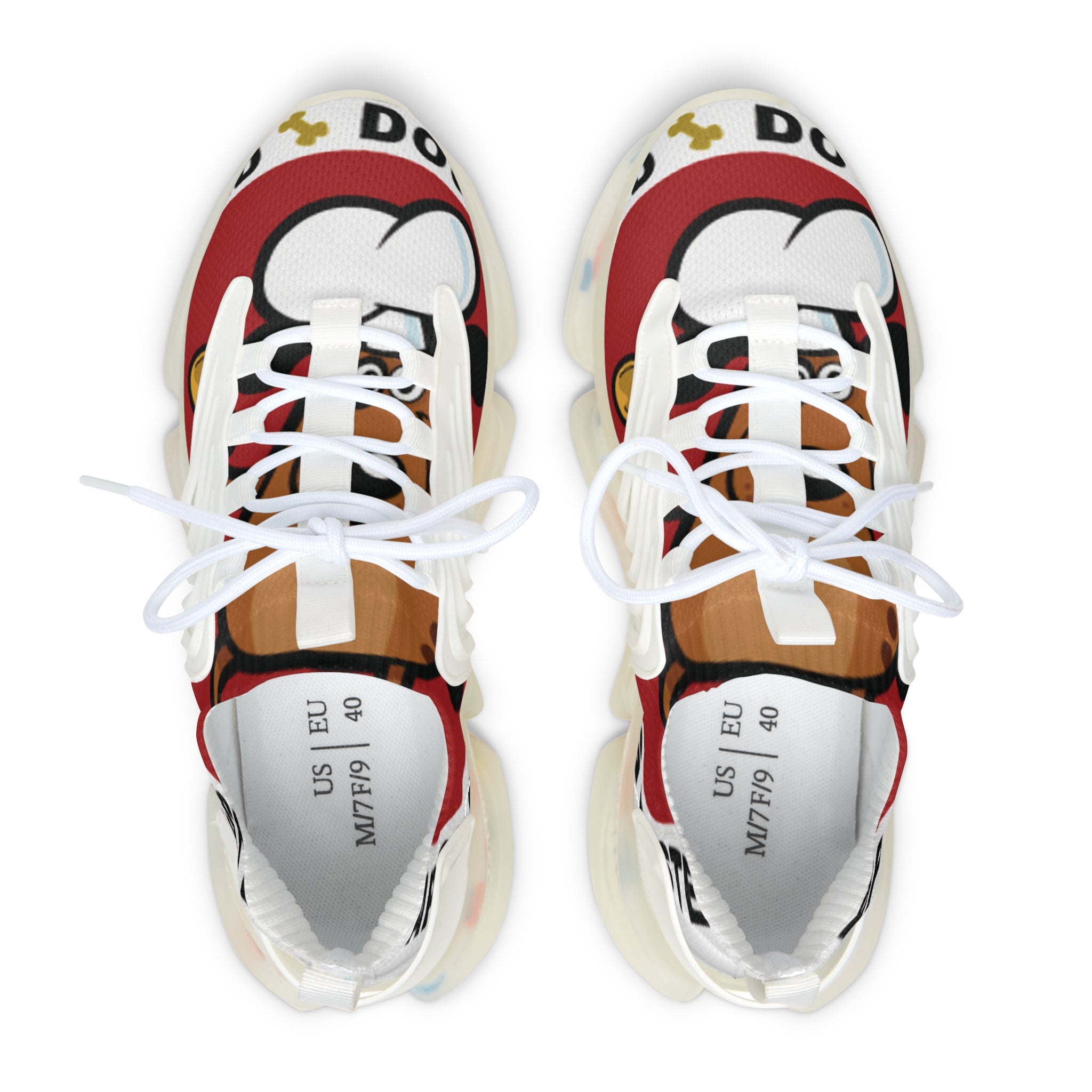 Cartoon Dog Women's Mesh Sneakers — Cute Casual Dog Print Shoes