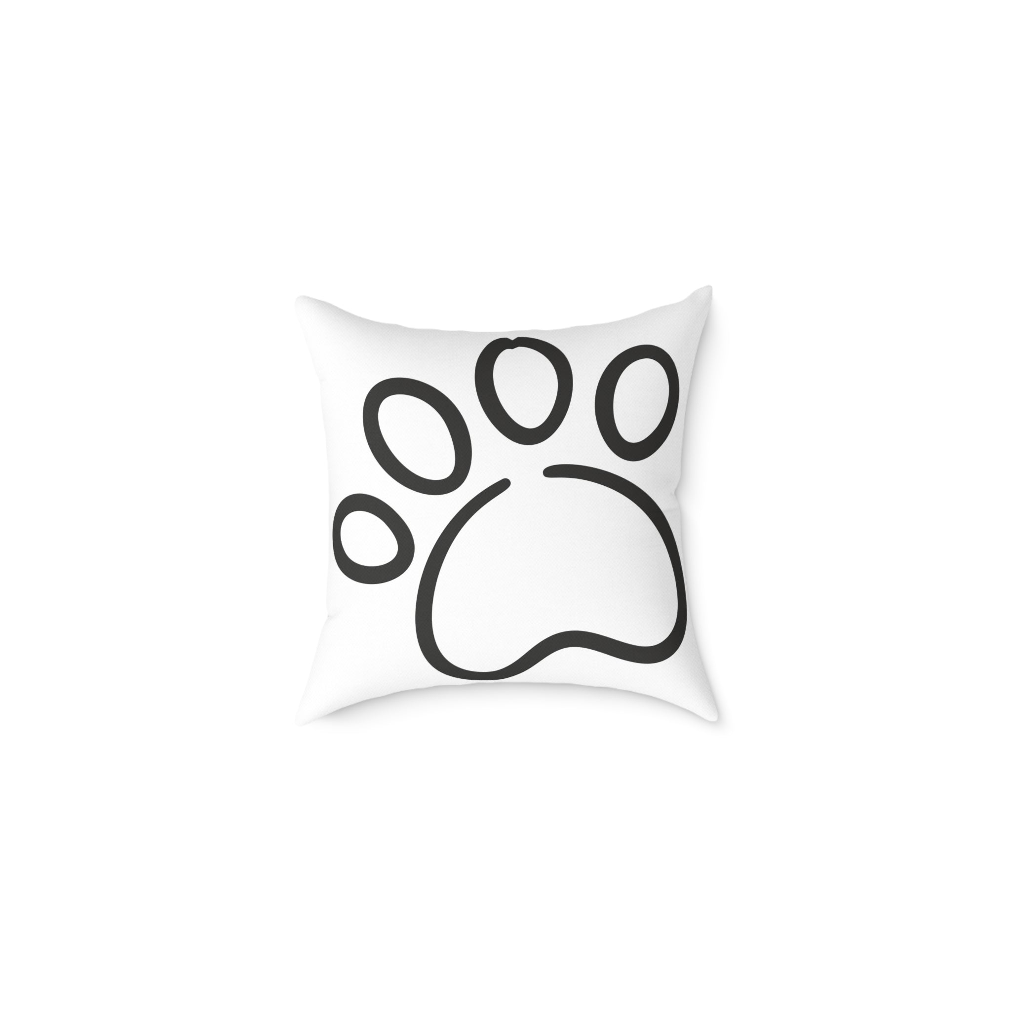 Dog Paw Accent Pillow — "Love My Dog" Square Canvas Throw Pillow for Pet Lovers