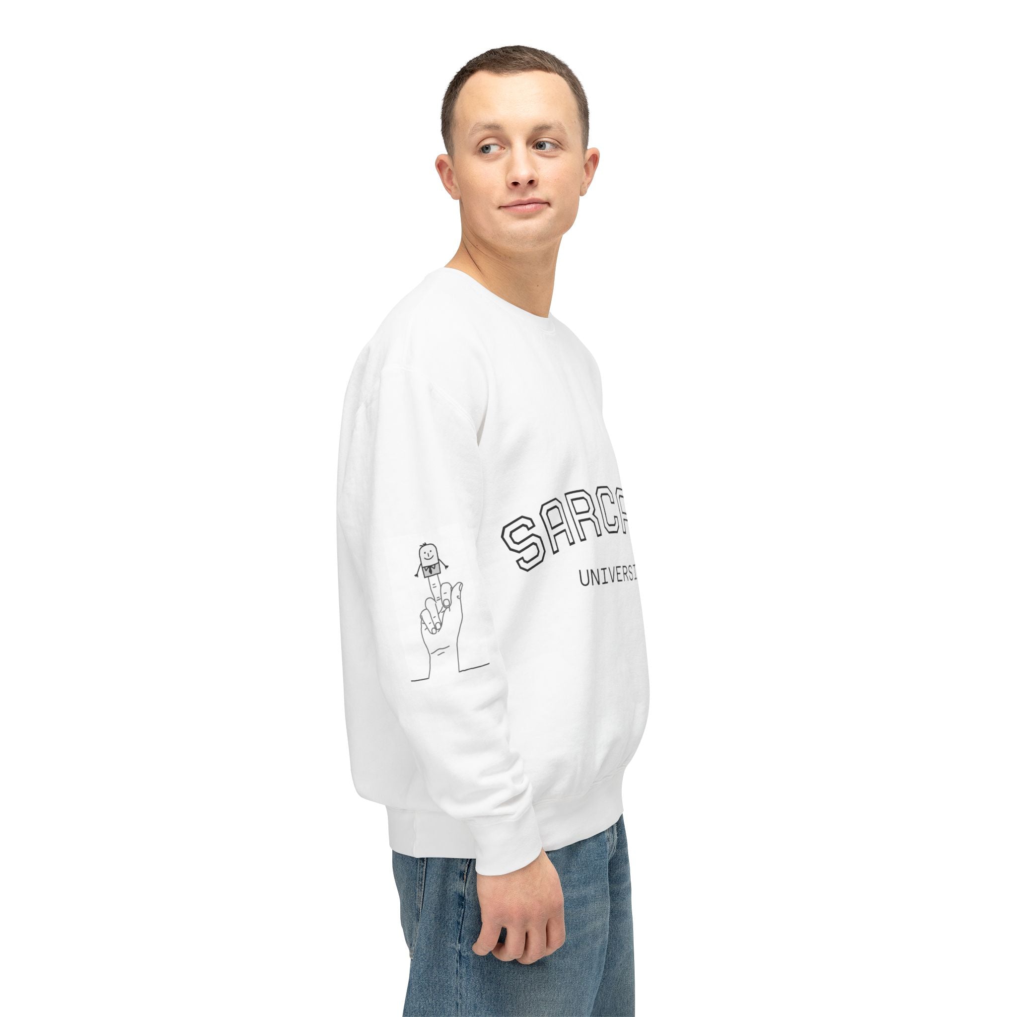 Sarcasm University Sweatshirt — "Level of Sarcasm" Gauge Graphic Crewneck