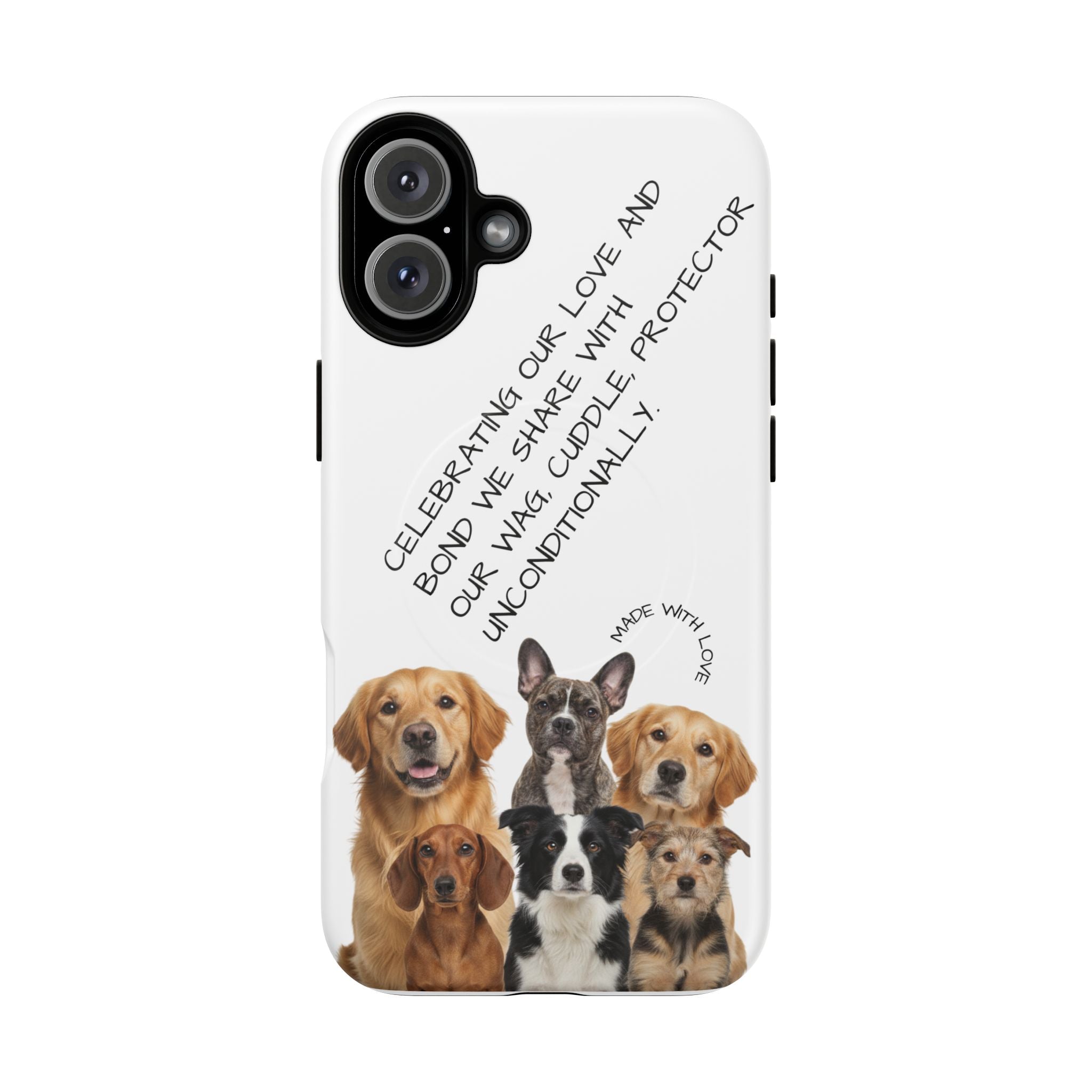 Dog Lover Tough Magnetic Phone Case — "Celebrating Our Bond" Rescue & Pet Tribute