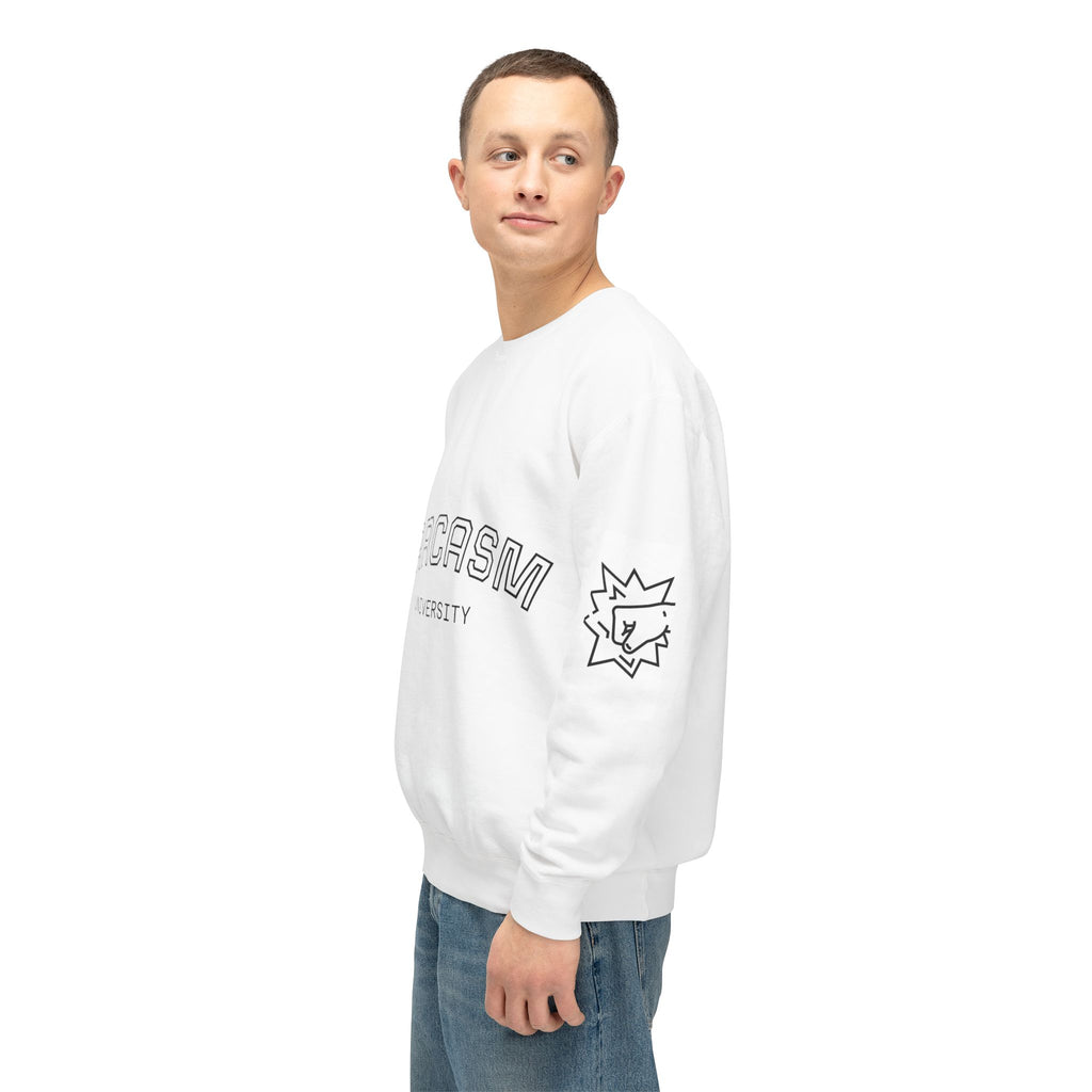 Sarcasm University Sweatshirt — "Level of Sarcasm" Gauge Graphic Crewneck