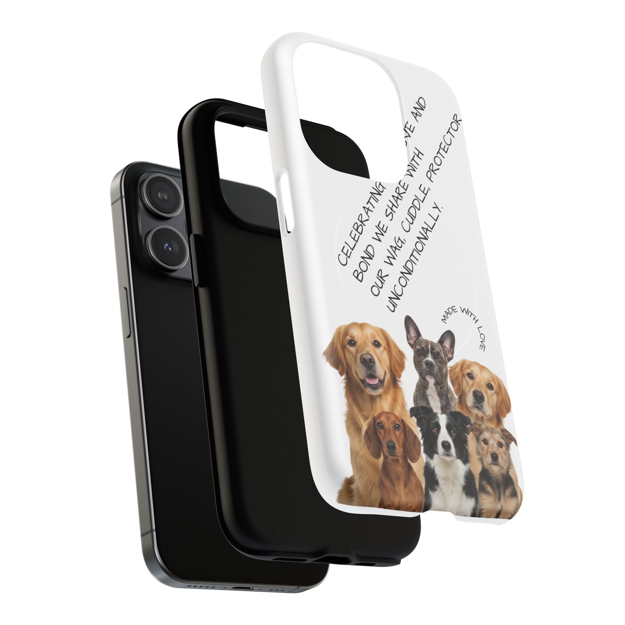 Dog Lover Tough Magnetic Phone Case — "Celebrating Our Bond" Rescue & Pet Tribute