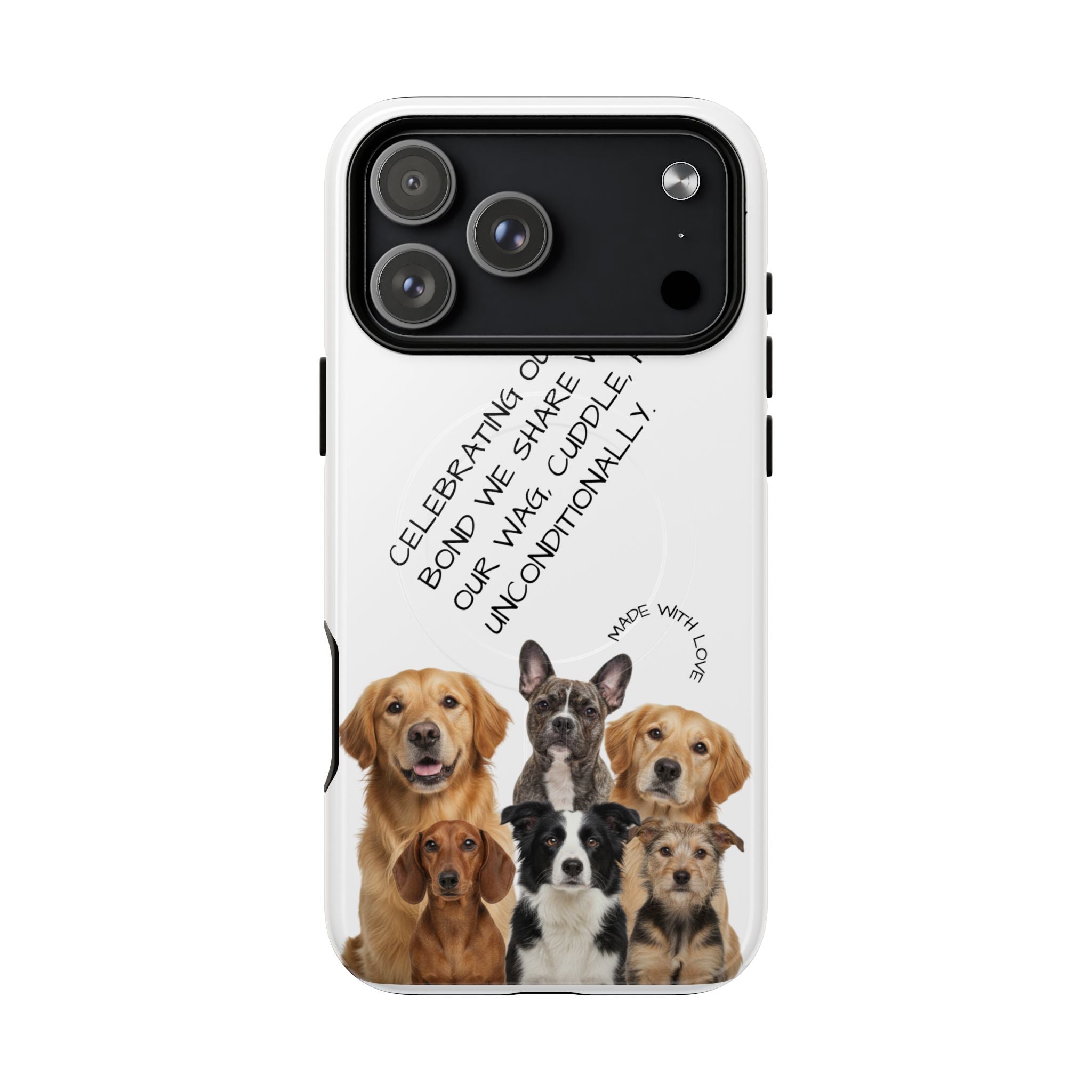 Dog Lover Tough Magnetic Phone Case — "Celebrating Our Bond" Rescue & Pet Tribute