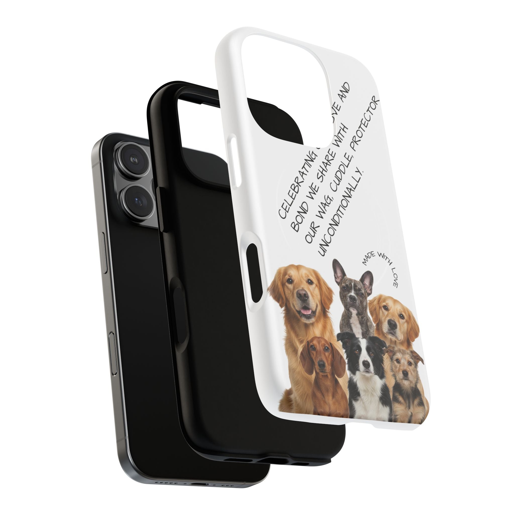 Dog Lover Tough Magnetic Phone Case — "Celebrating Our Bond" Rescue & Pet Tribute