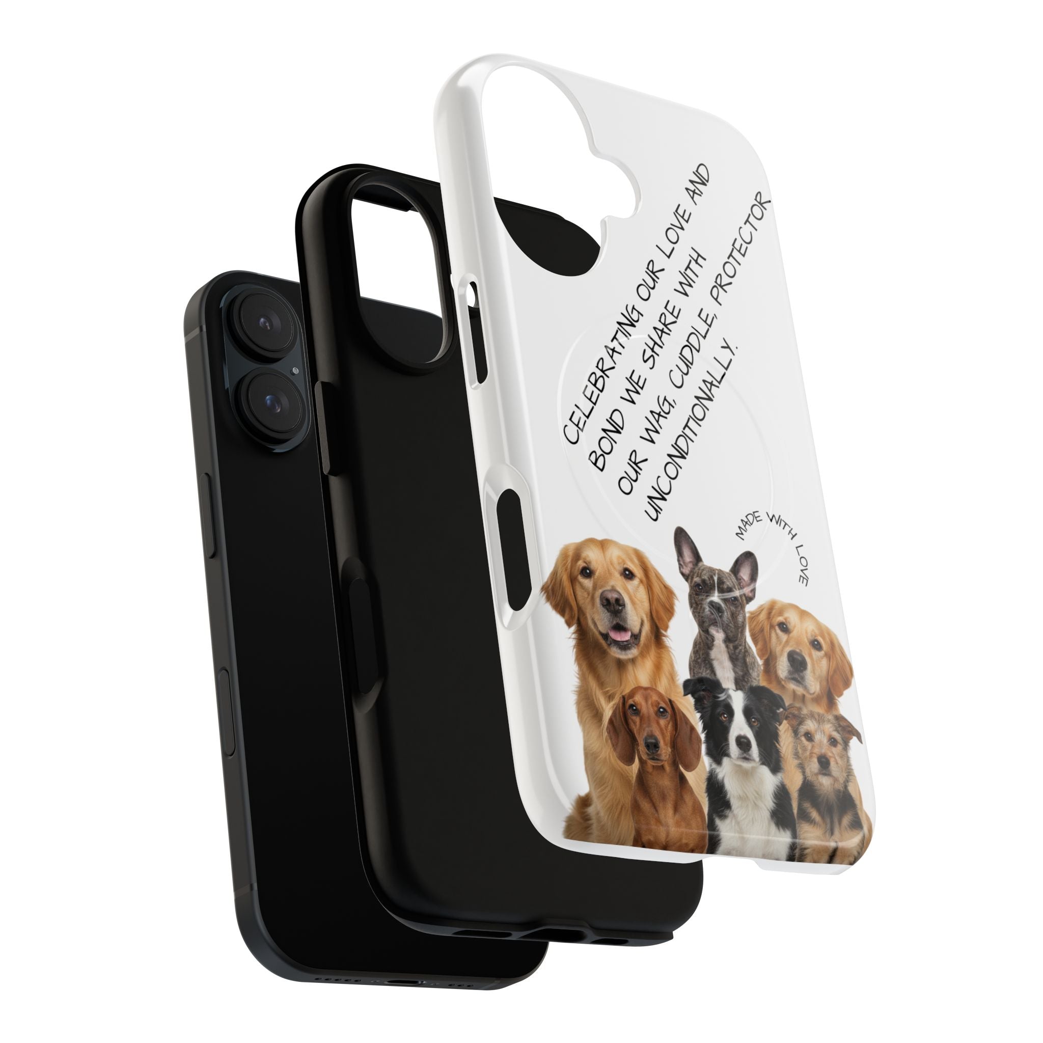 Dog Lover Tough Magnetic Phone Case — "Celebrating Our Bond" Rescue & Pet Tribute