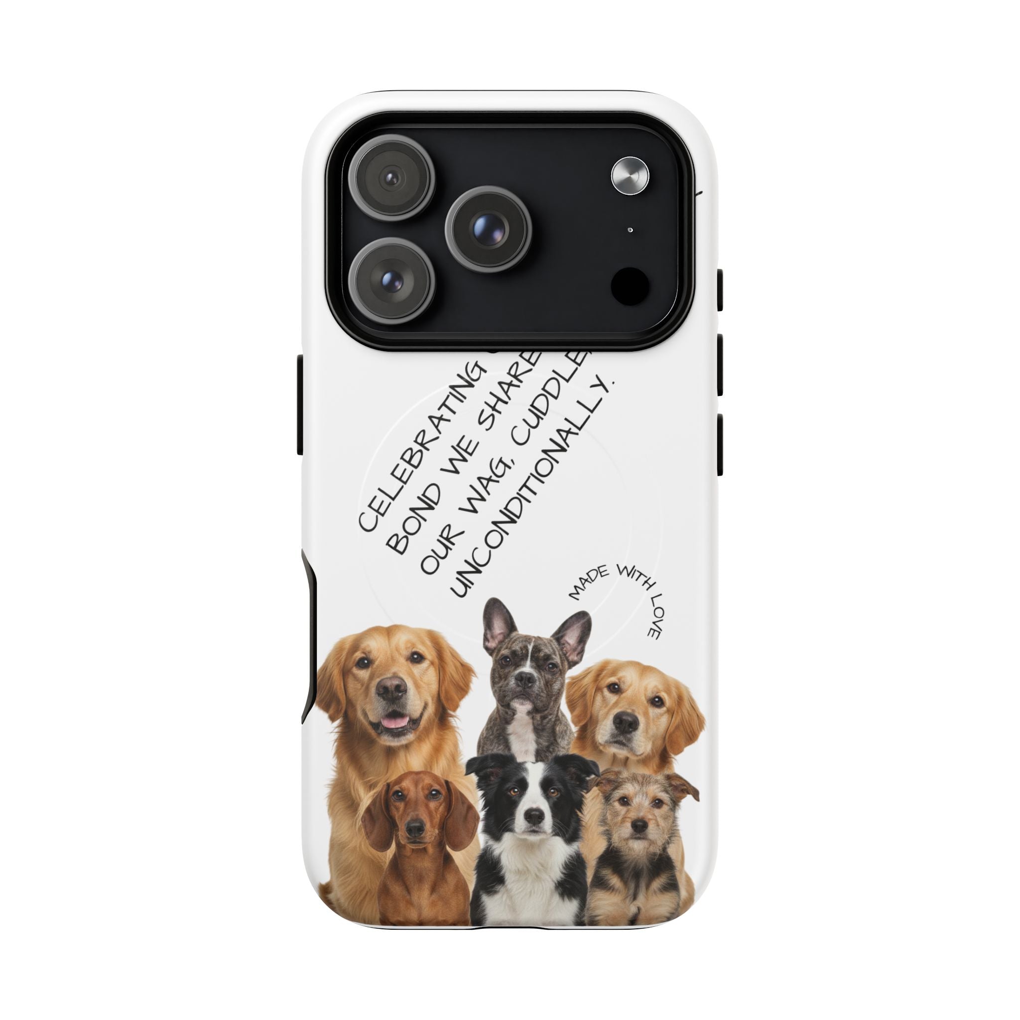 Dog Lover Tough Magnetic Phone Case — "Celebrating Our Bond" Rescue & Pet Tribute