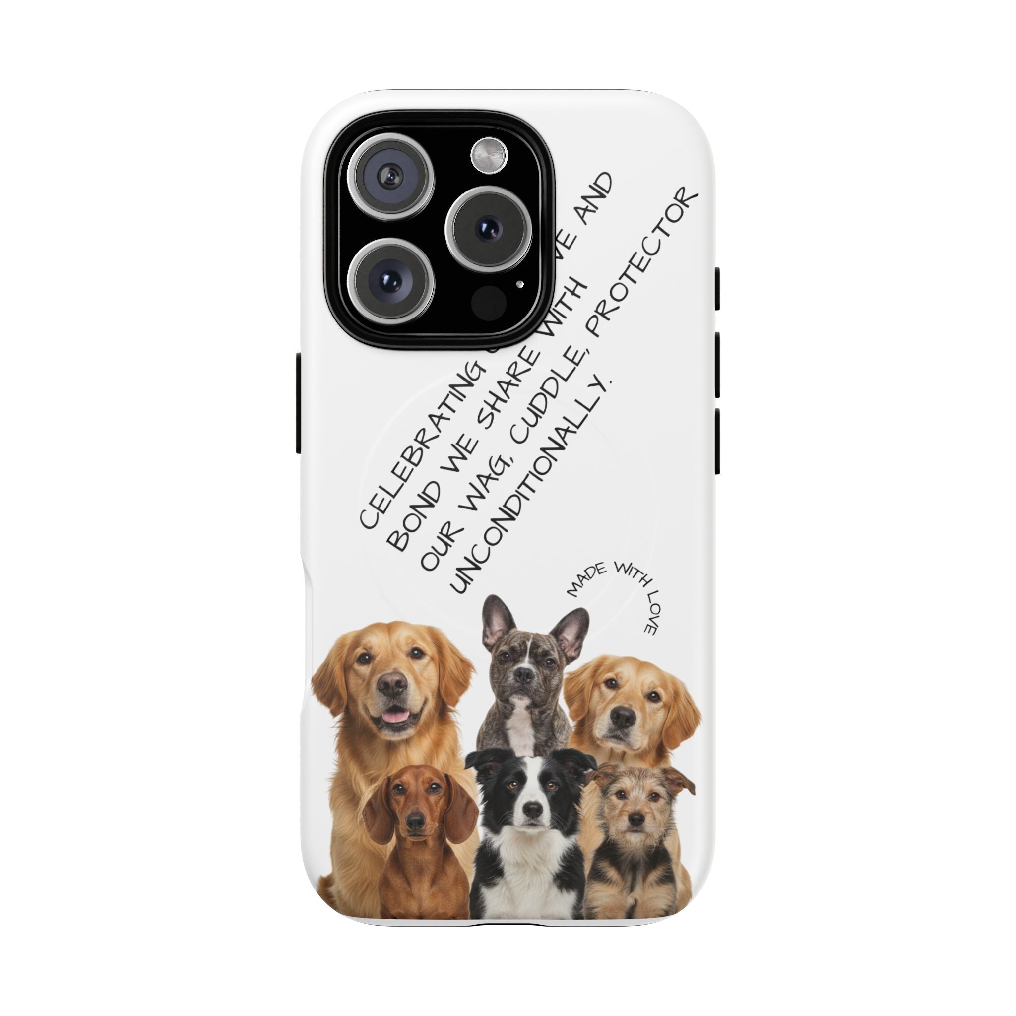 Dog Lover Tough Magnetic Phone Case — "Celebrating Our Bond" Rescue & Pet Tribute