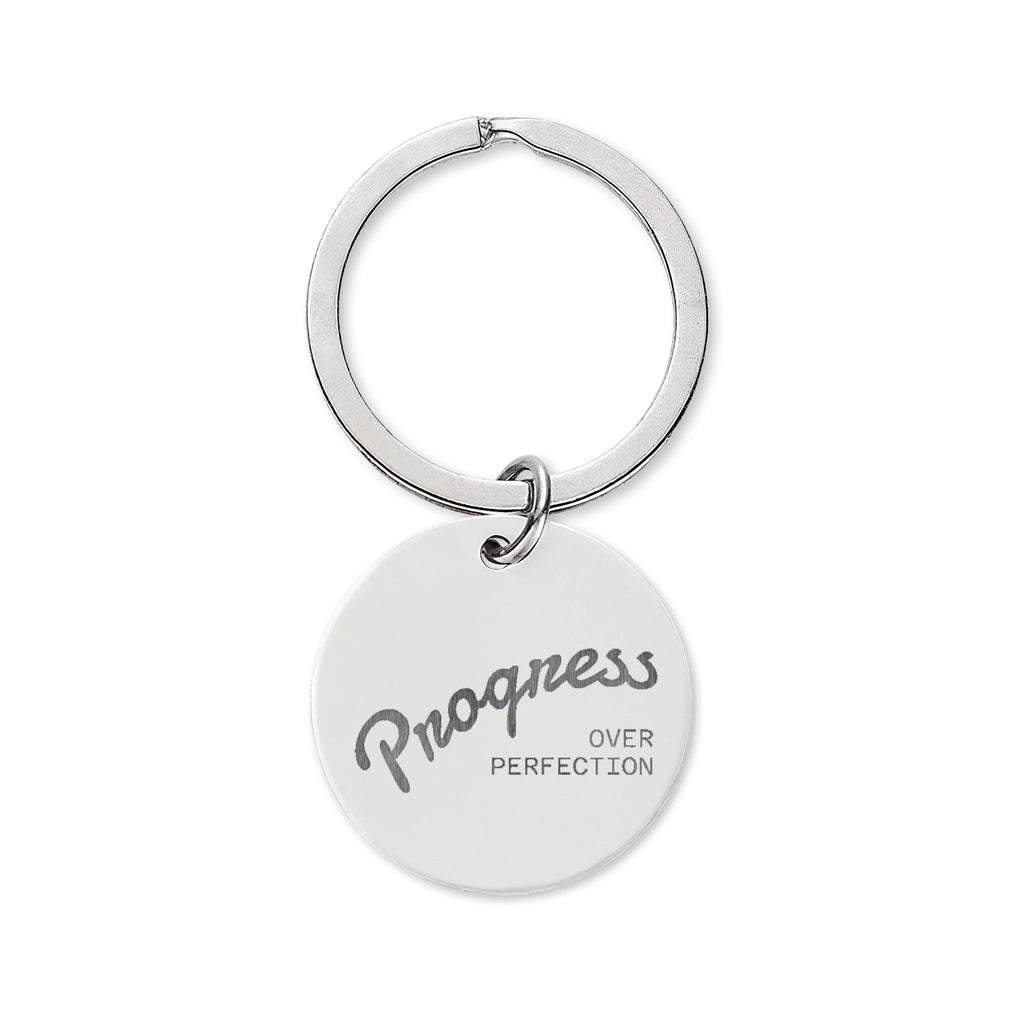 Morning Motivation Stainless Steel Keychain — "Be Productive" Engraved