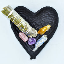 Load image into Gallery viewer, Shungite Heart Shaped Angel Wings Dish
