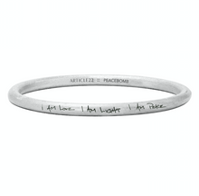 Load image into Gallery viewer, I AM LOVE, I AM LIGHT, I AM PEACE BANGLE
