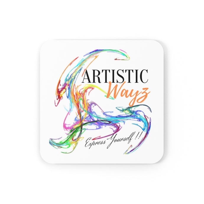 Artistic Wayz design logo Cork Back Coaster*